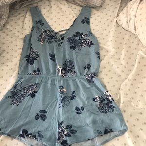 Kendall and Kylie Blue Floral Romper Size M